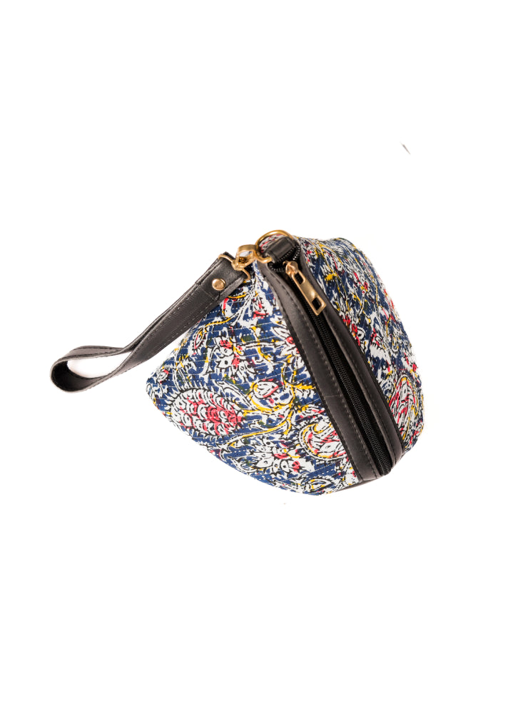 Hand Block Printed D-Shape Sling Bag