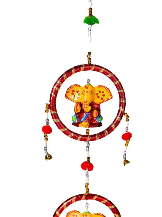 Big Bell Ganesh Decorative Wall Door Hanging Ganesh Latkan Toran