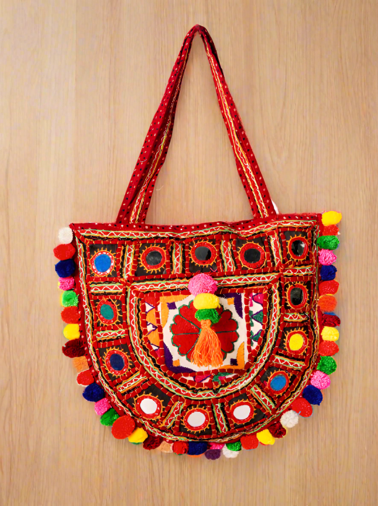 Bohemian Dream: Handcrafted Mirror Work Kutch Bag