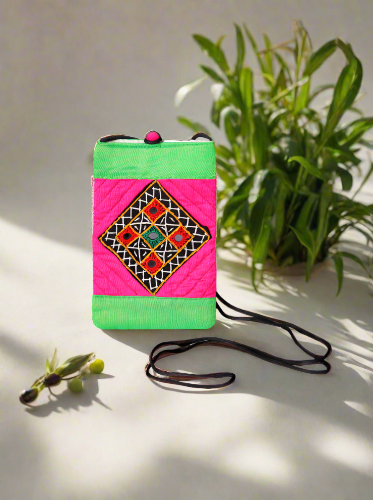Dual-Color Mobile Sling Bag - Limited Edition - Only 3 Pcs - Heritage Haat
