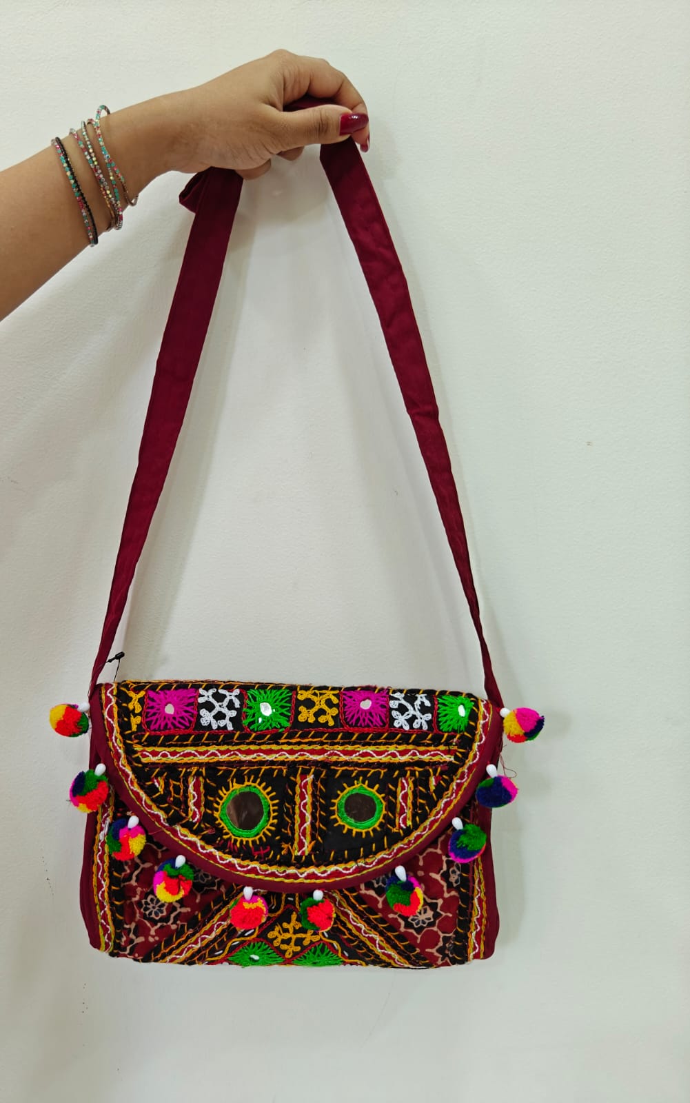 Handcrafted sling bag with contemporary style