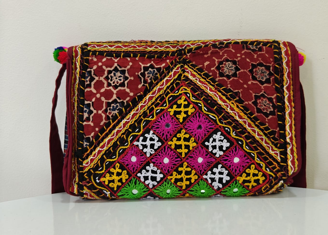 Handcrafted sling bag with contemporary style