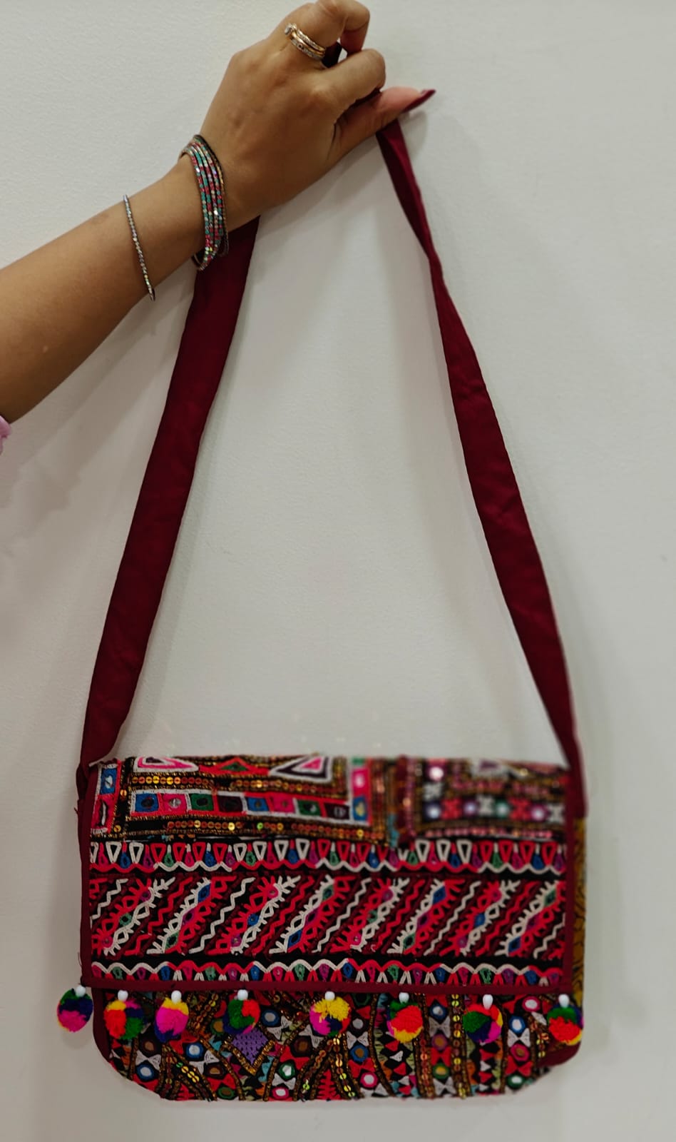 Hand crafted  Embroidered  Bag