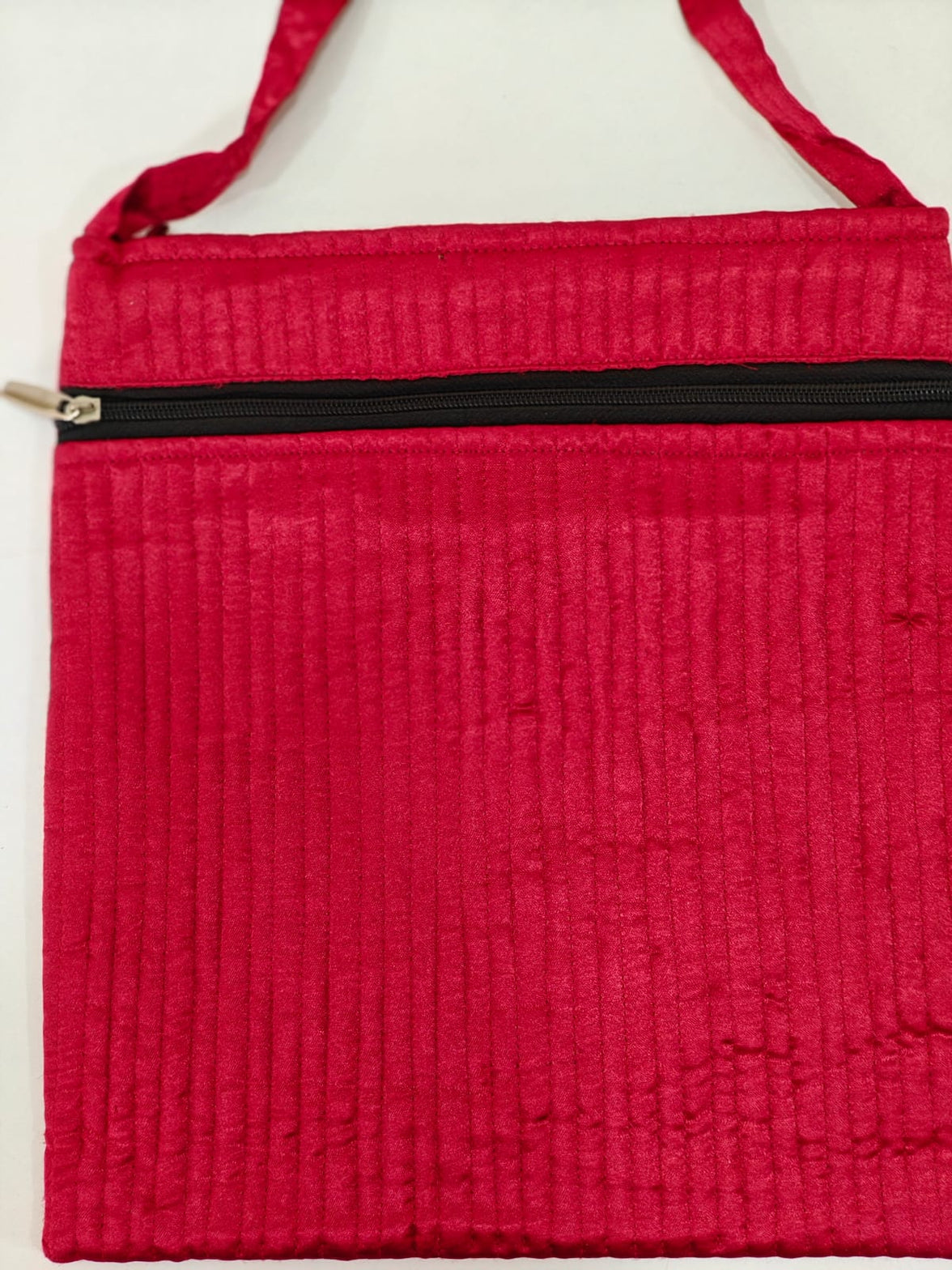 Handcrafted Mashru Silk Embroidered Square Sling Bag