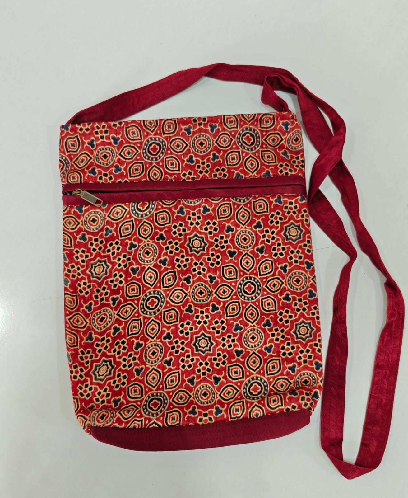 Mashru Silk Handcrafted Kutchi Mirror Work Sling Bag