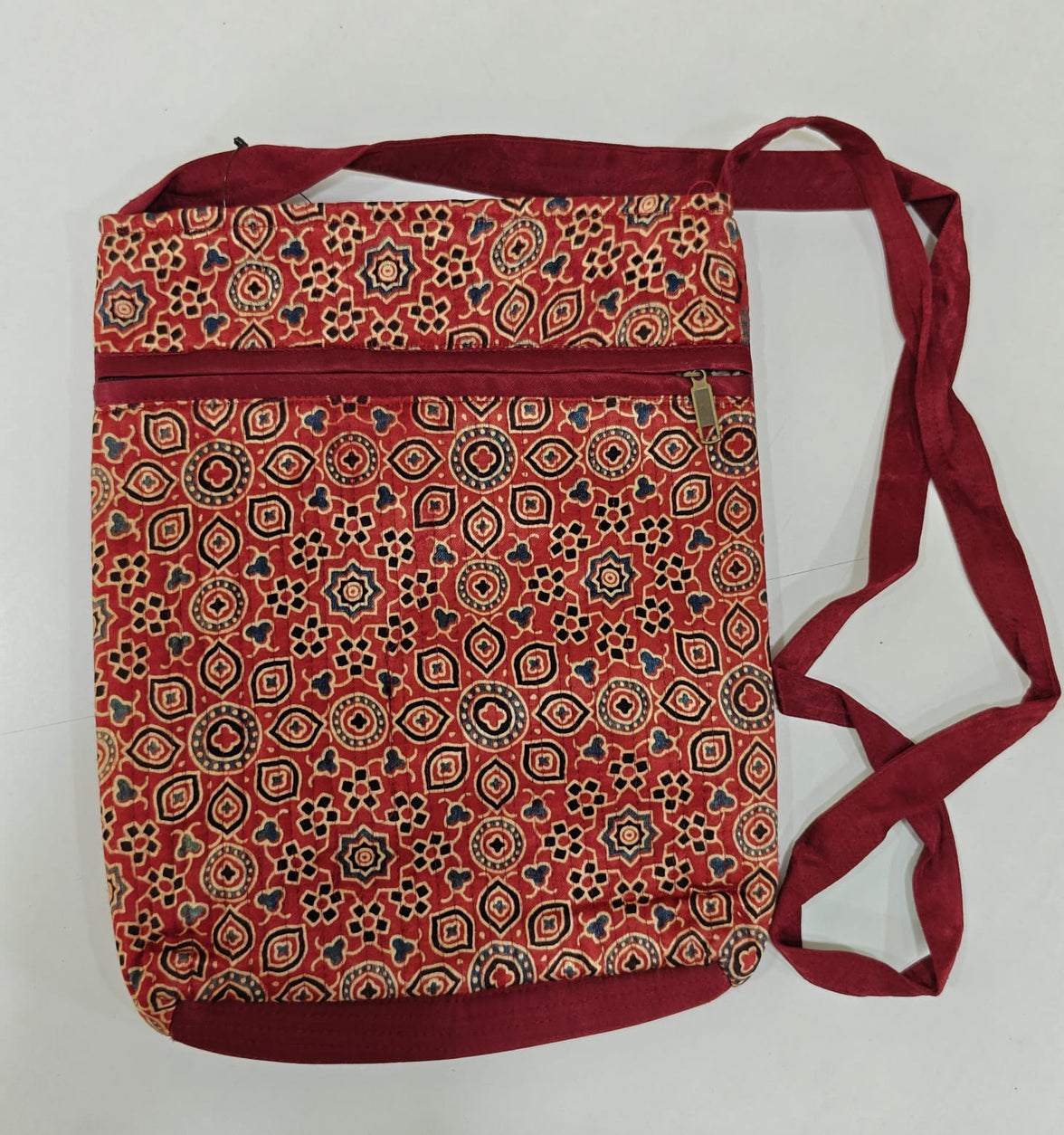 Mashru Silk Handcrafted Kutchi Mirror Work Sling Bag