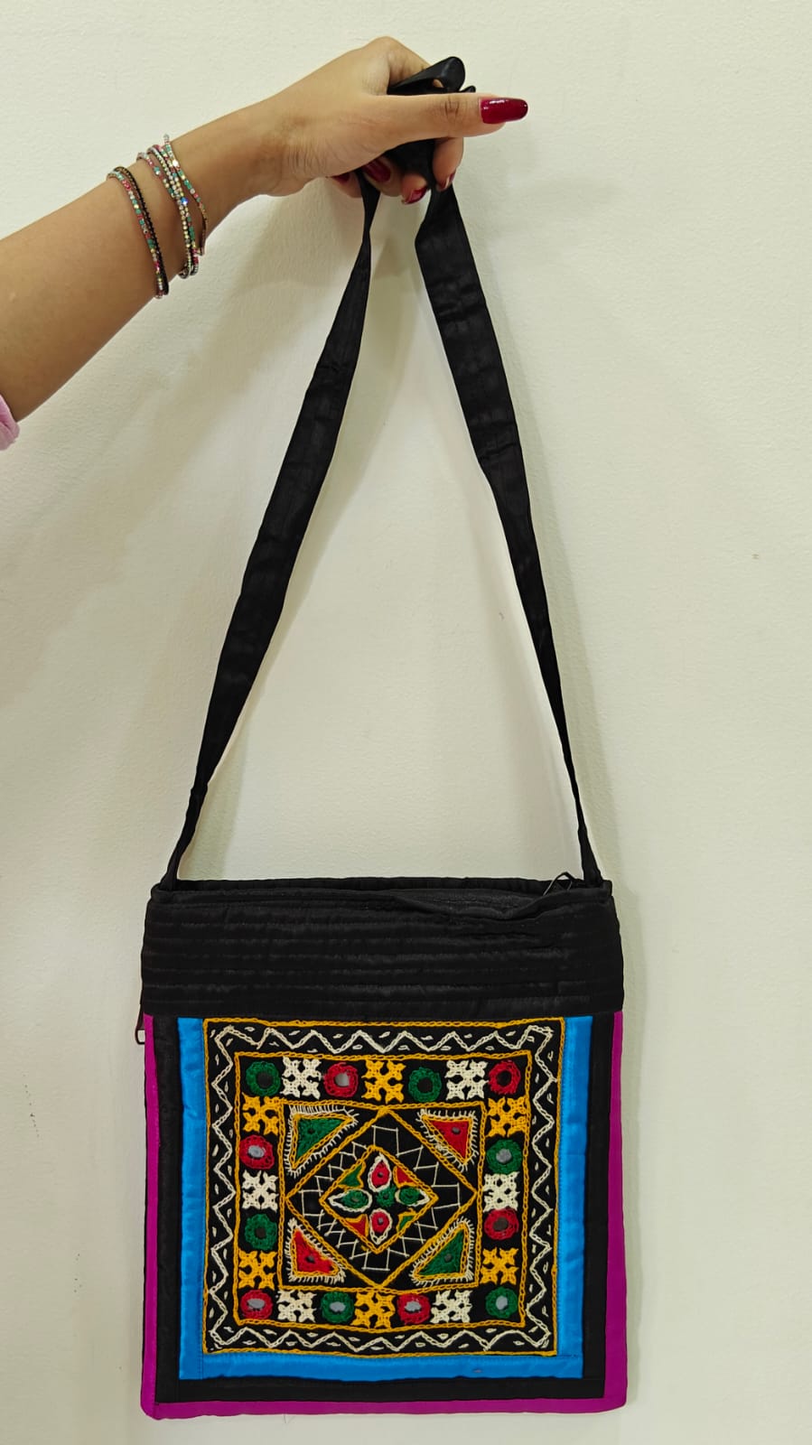 Handcrafted Kutchi Embroidered Sling Bag