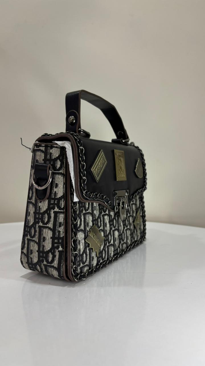 The Milan – Premium Structured Handbag (Brown Monogram Edition)