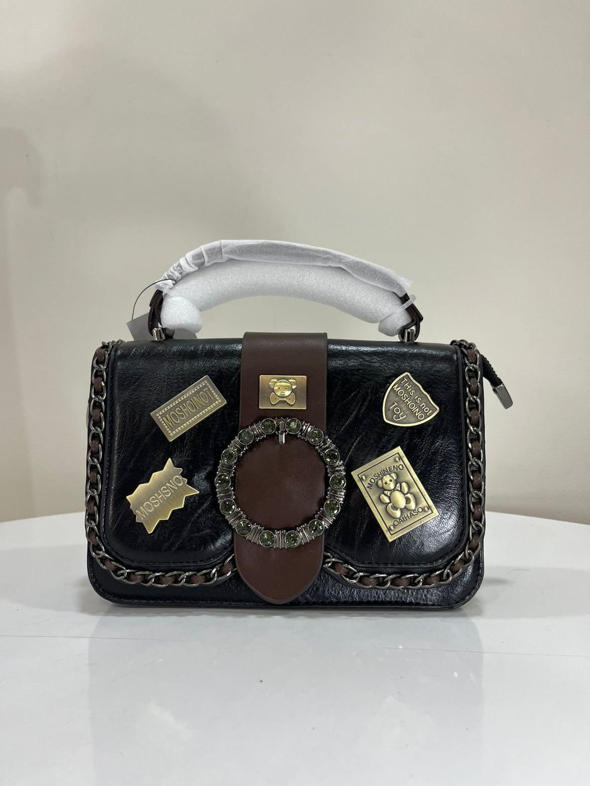 The Milan Premium Structured Handbag – Noir Badge Edition