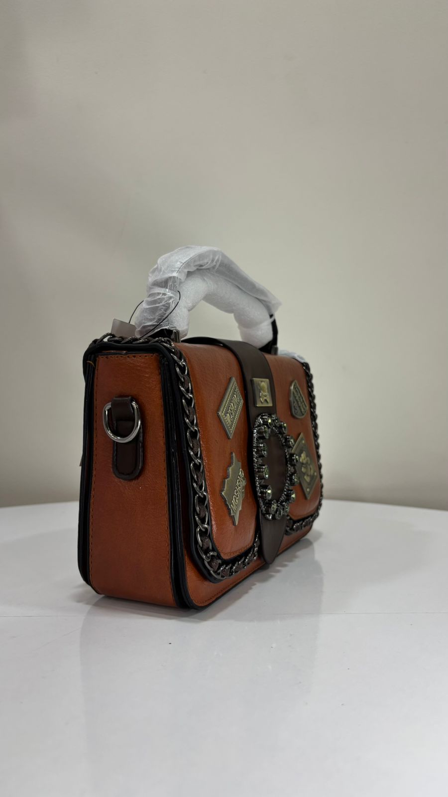 The Milan Premium Structured Handbag – Noir Badge Edition