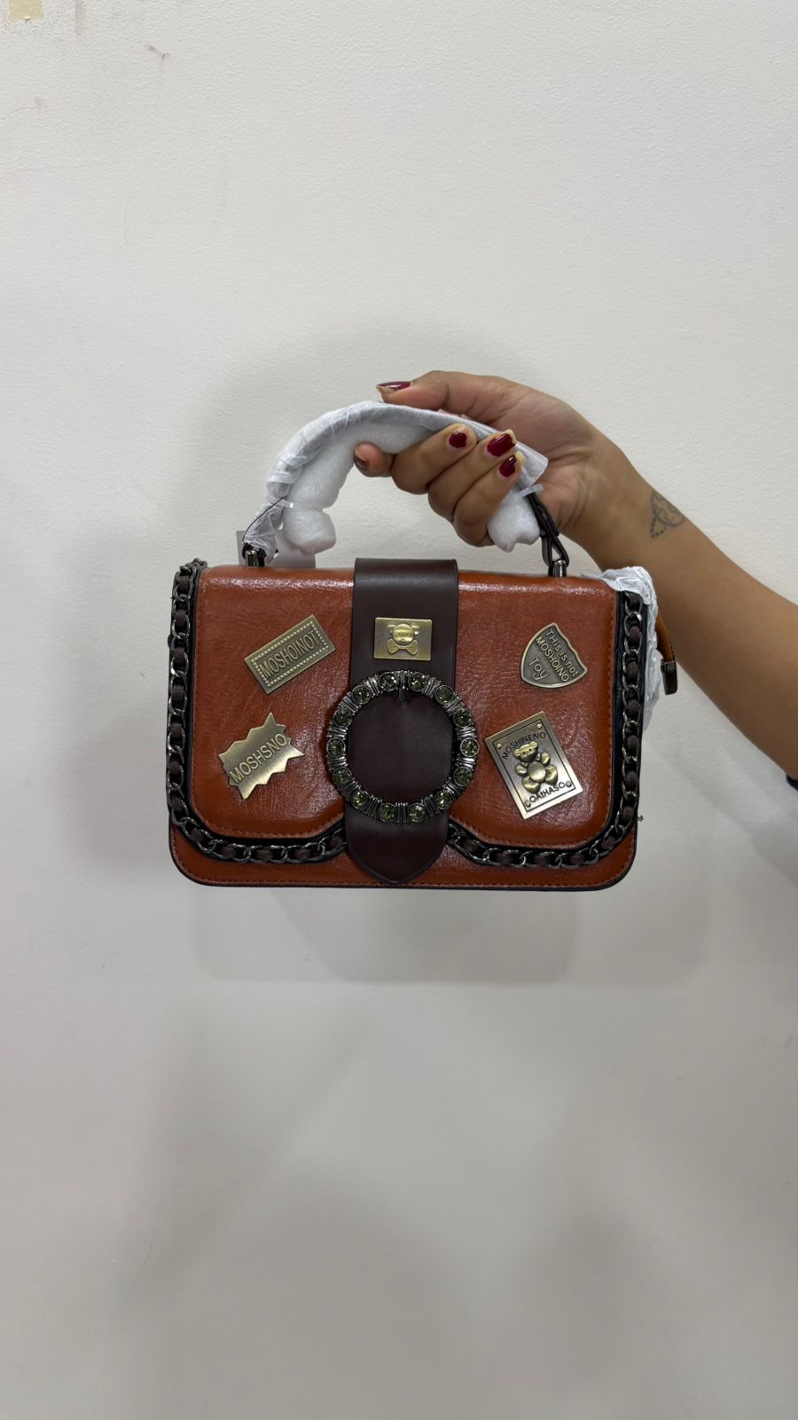 The Milan Premium Structured Handbag – Noir Badge Edition