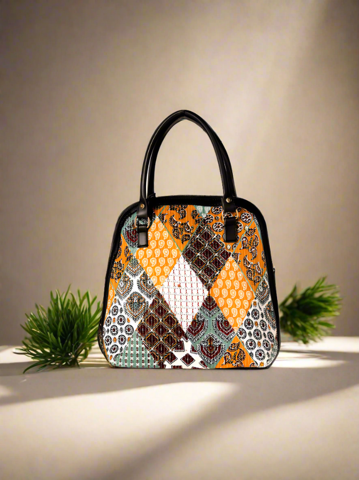 Ajrakh Multi-Color Convertible Handbag & Backpack – Boho Street Chic - Heritage Haat