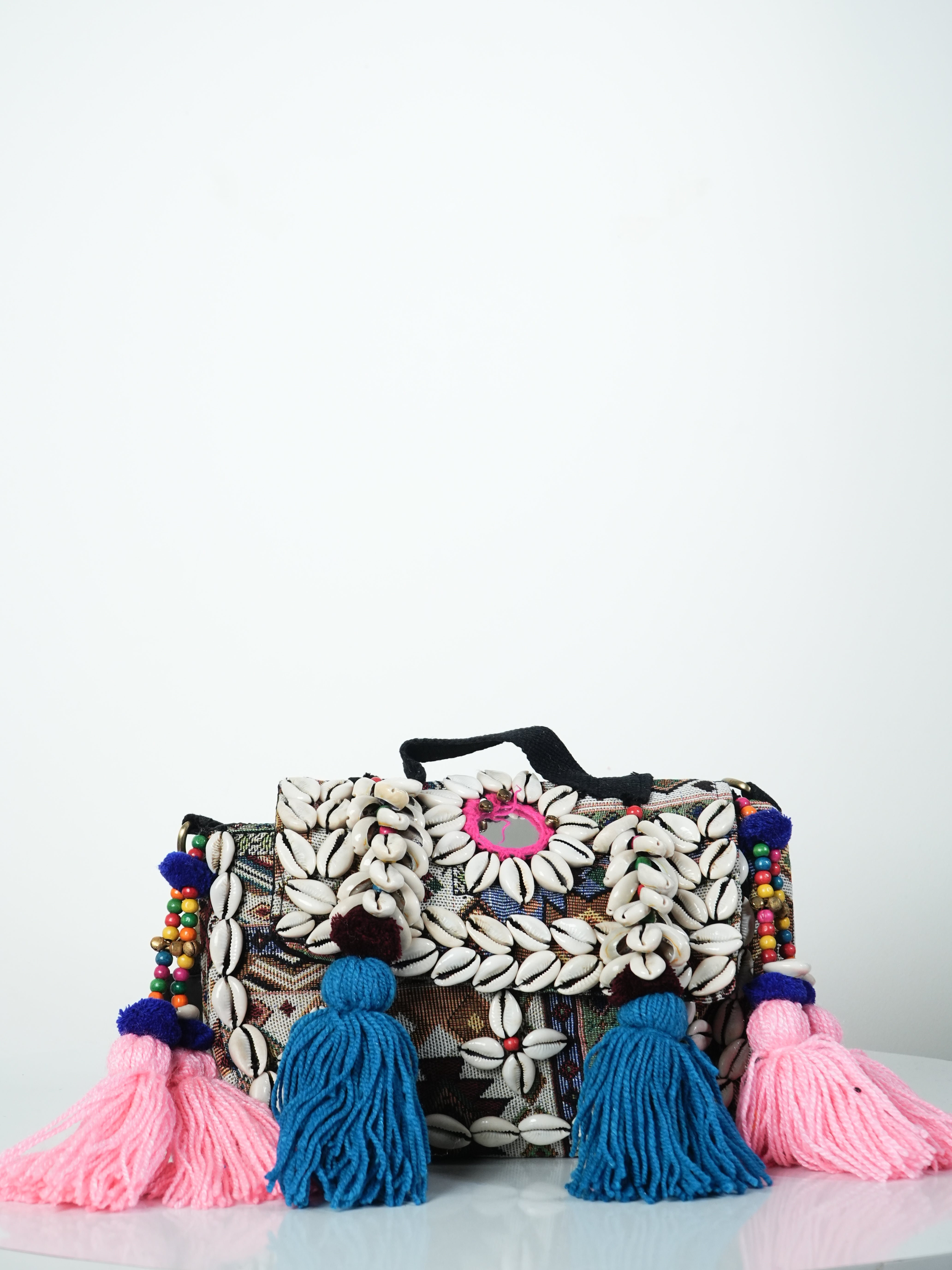 The Banjaran – Handcrafted Kutch Kaudi Shell Crossbody Bag