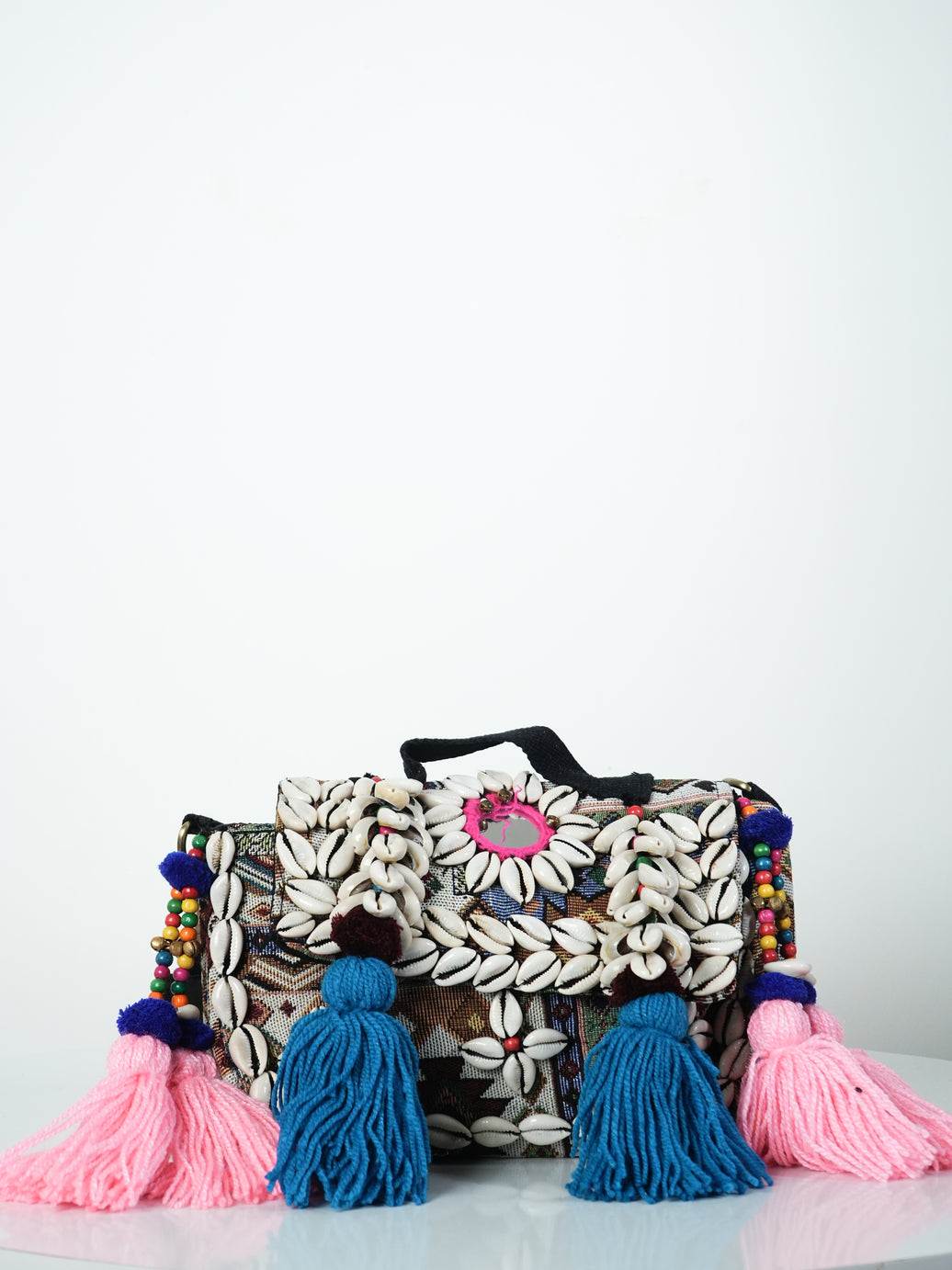 The Banjaran – Handcrafted Kutch Kaudi Shell Crossbody Bag