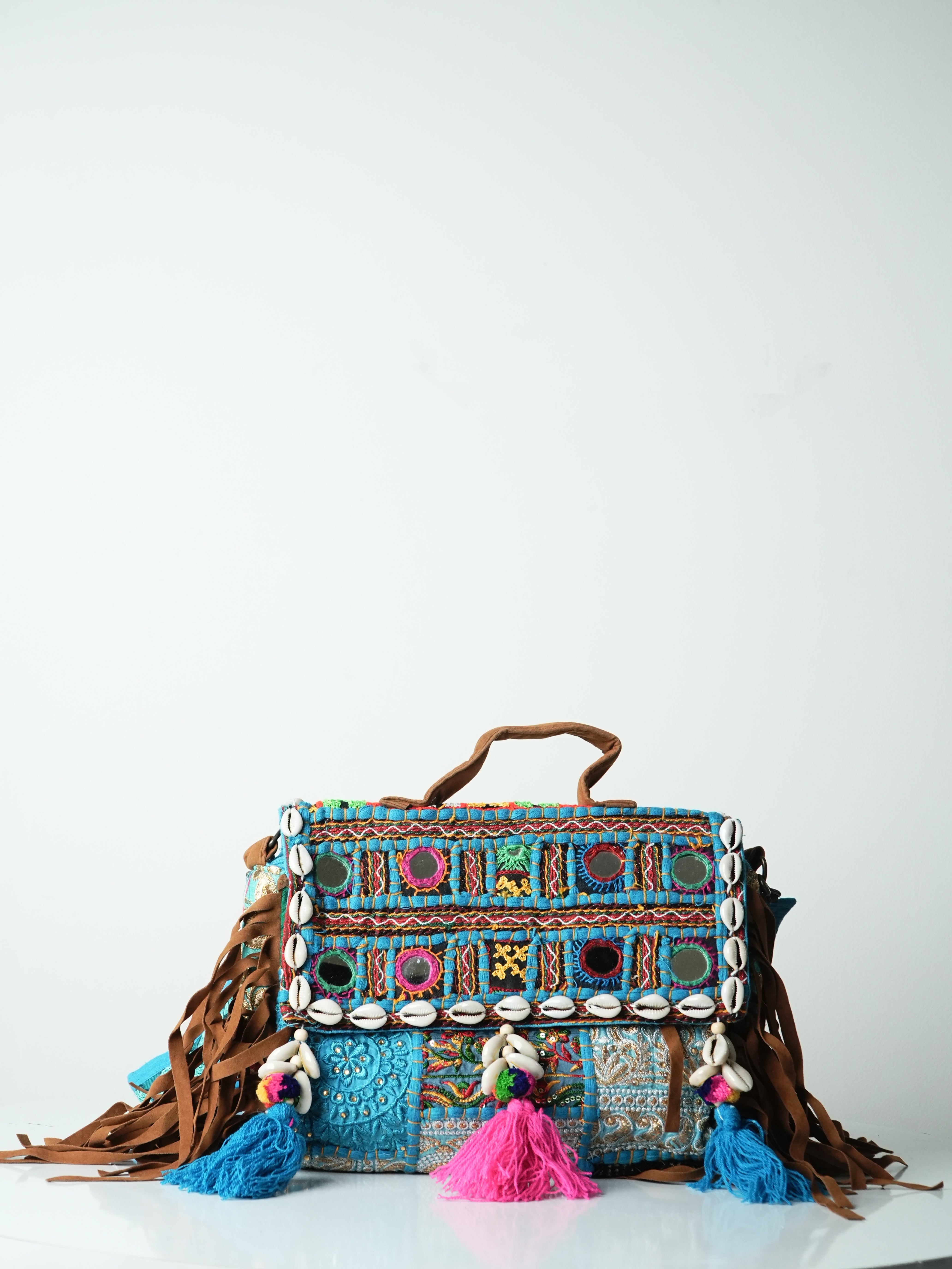 Handcrafted Vintage Kutchi Patchwork Tote Bag