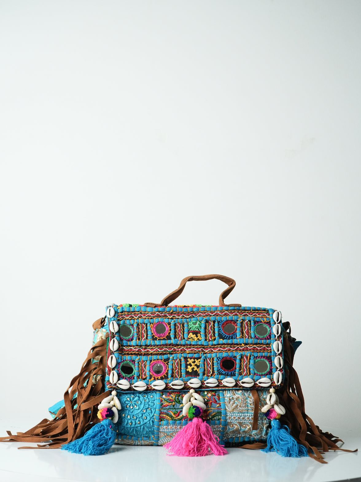 Handcrafted Vintage Kutchi Patchwork Tote Bag