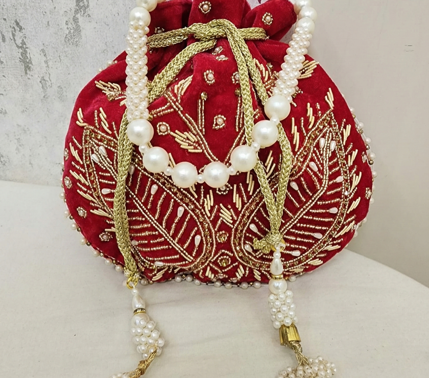 Velvet Bridal Wedding Potli