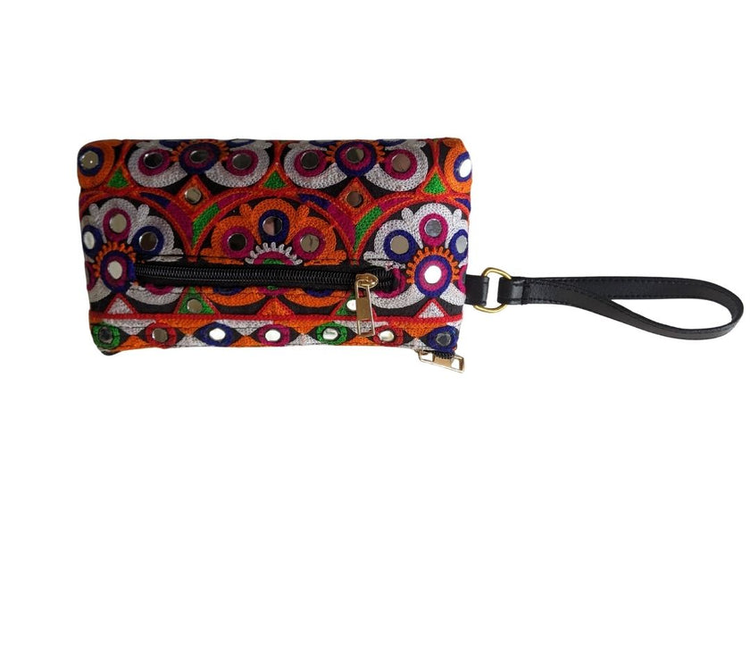 Handcrafted Kutchi Embroidered Mobile Sling Pouch