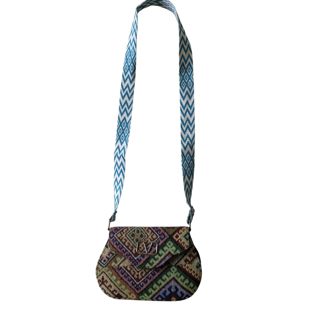 Boho Tribal Charm – Kutchi D-Shape Sling Bag - Heritage Haat