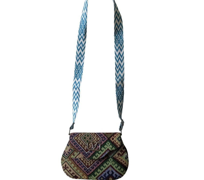 Boho Tribal Charm – Kutchi D-Shape Sling Bag