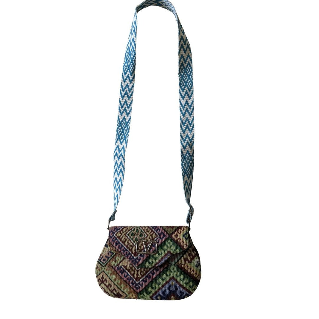 Boho Tribal Charm – Kutchi D-Shape Sling Bag