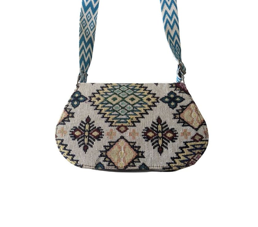 Boho Tribal Charm – Kutchi D-Shape Sling Bag