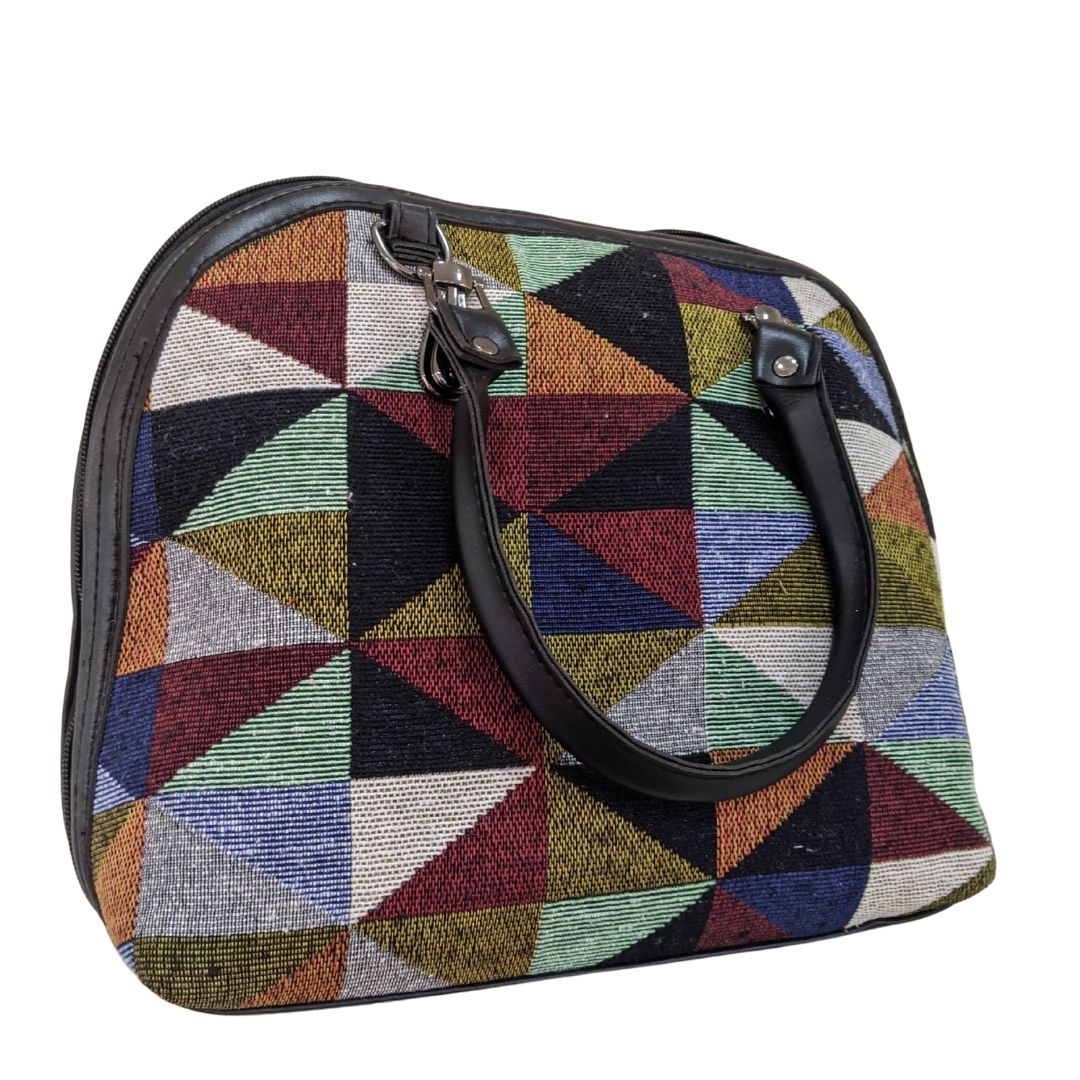 Geometric Elegance Handbag – Office to Evening Chic - Heritage Haat