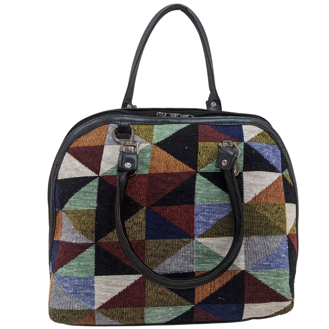 Geometric Elegance Handbag – Office to Evening Chic - Heritage Haat