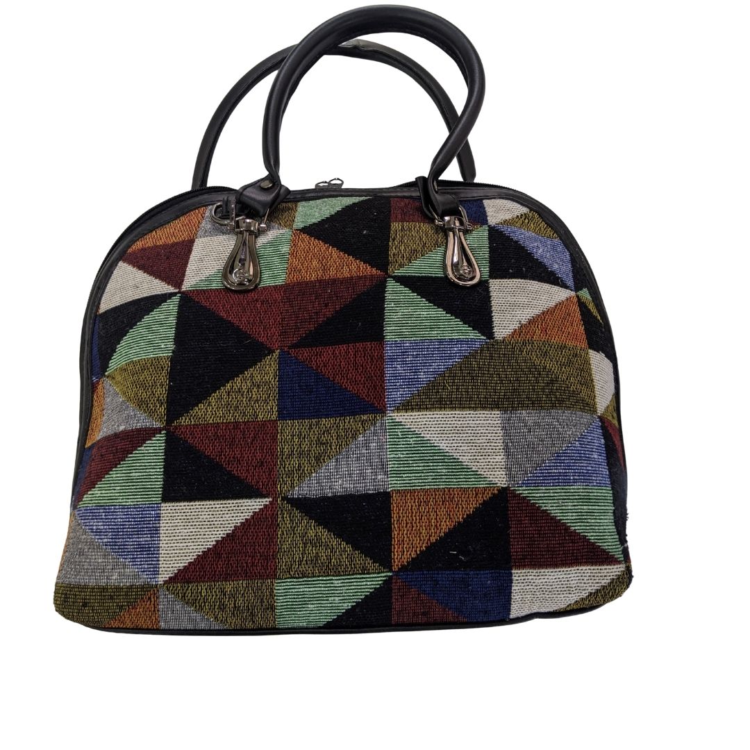 Geometric Elegance Handbag – Office to Evening Chic - Heritage Haat