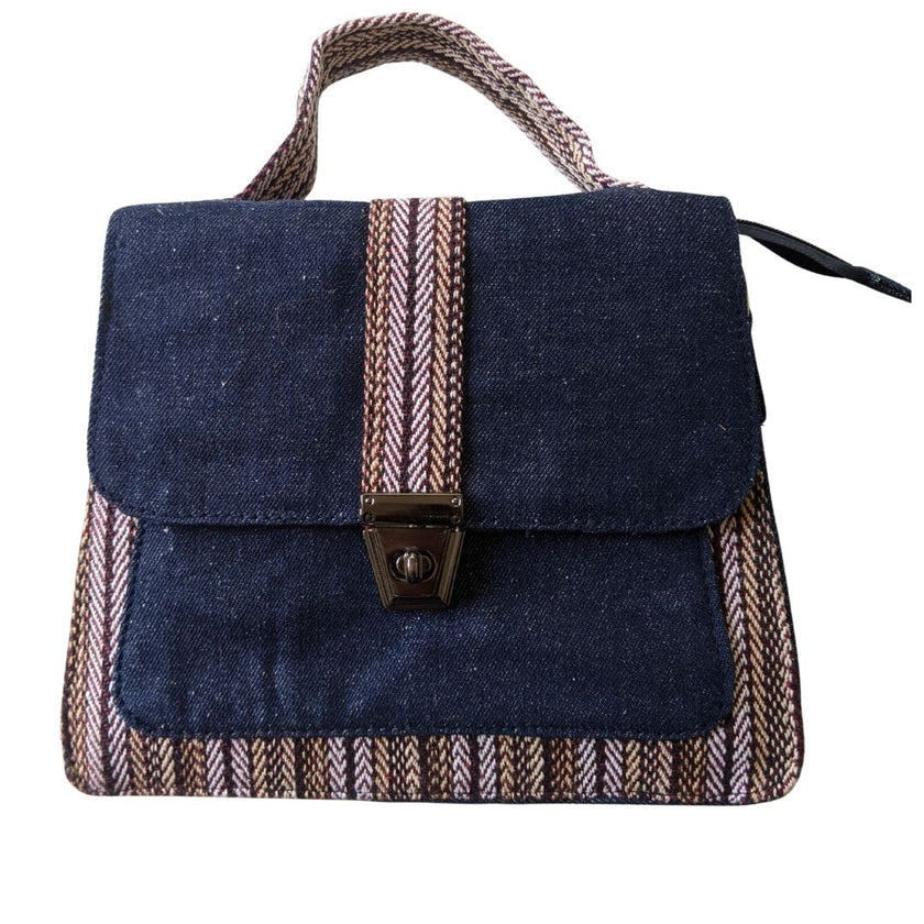 Handwoven Office Luxe Structured Tote Bag