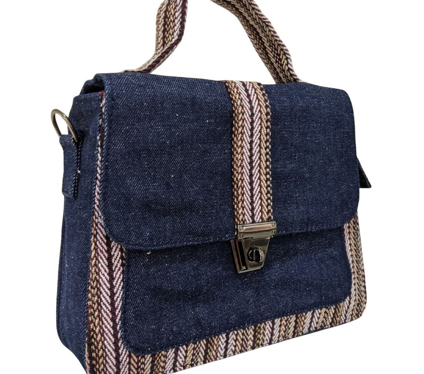 Handwoven Office Luxe Structured Tote Bag