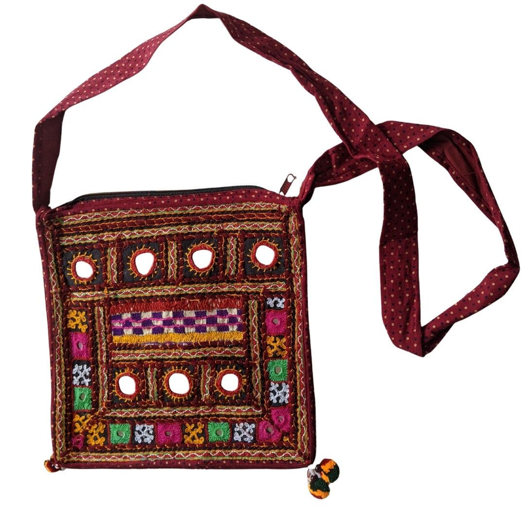 Traditional Kutchi Handcrafted Square Sling Bag - Heritage Haat