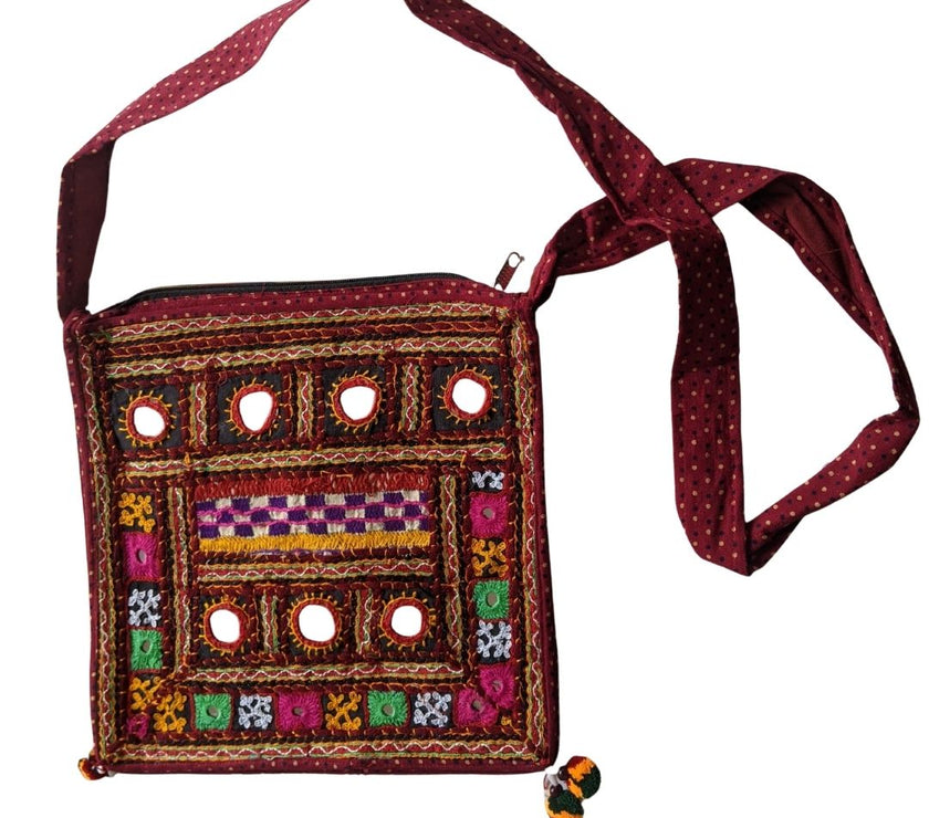 Traditional Kutchi Handcrafted Square Sling Bag