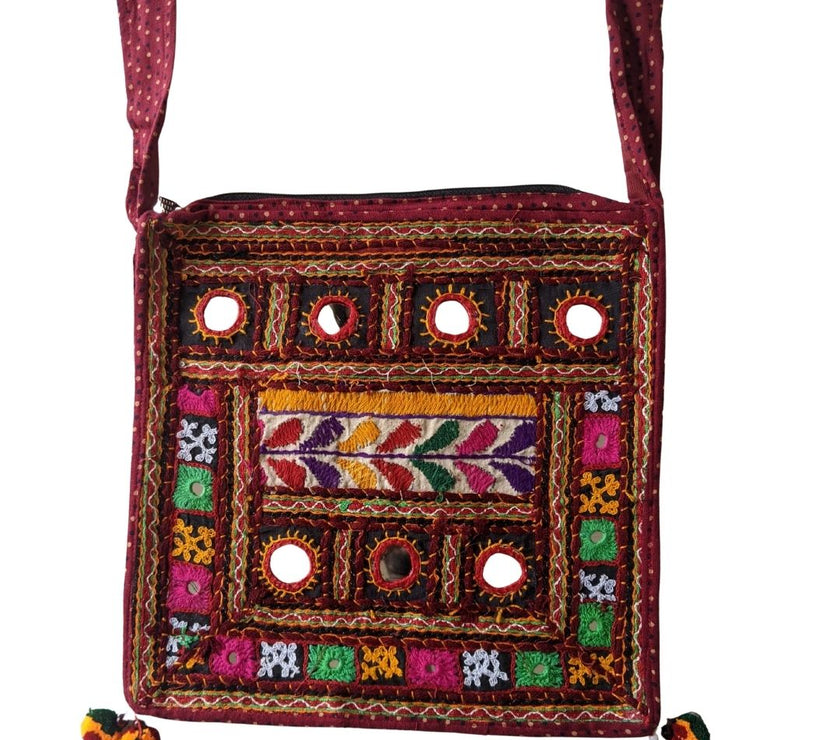 Traditional Kutchi Handcrafted Square Sling Bag