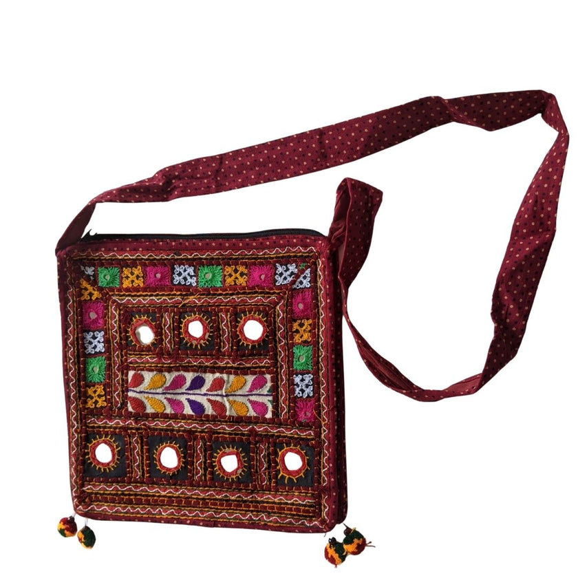 Traditional Kutchi Handcrafted Square Sling Bag