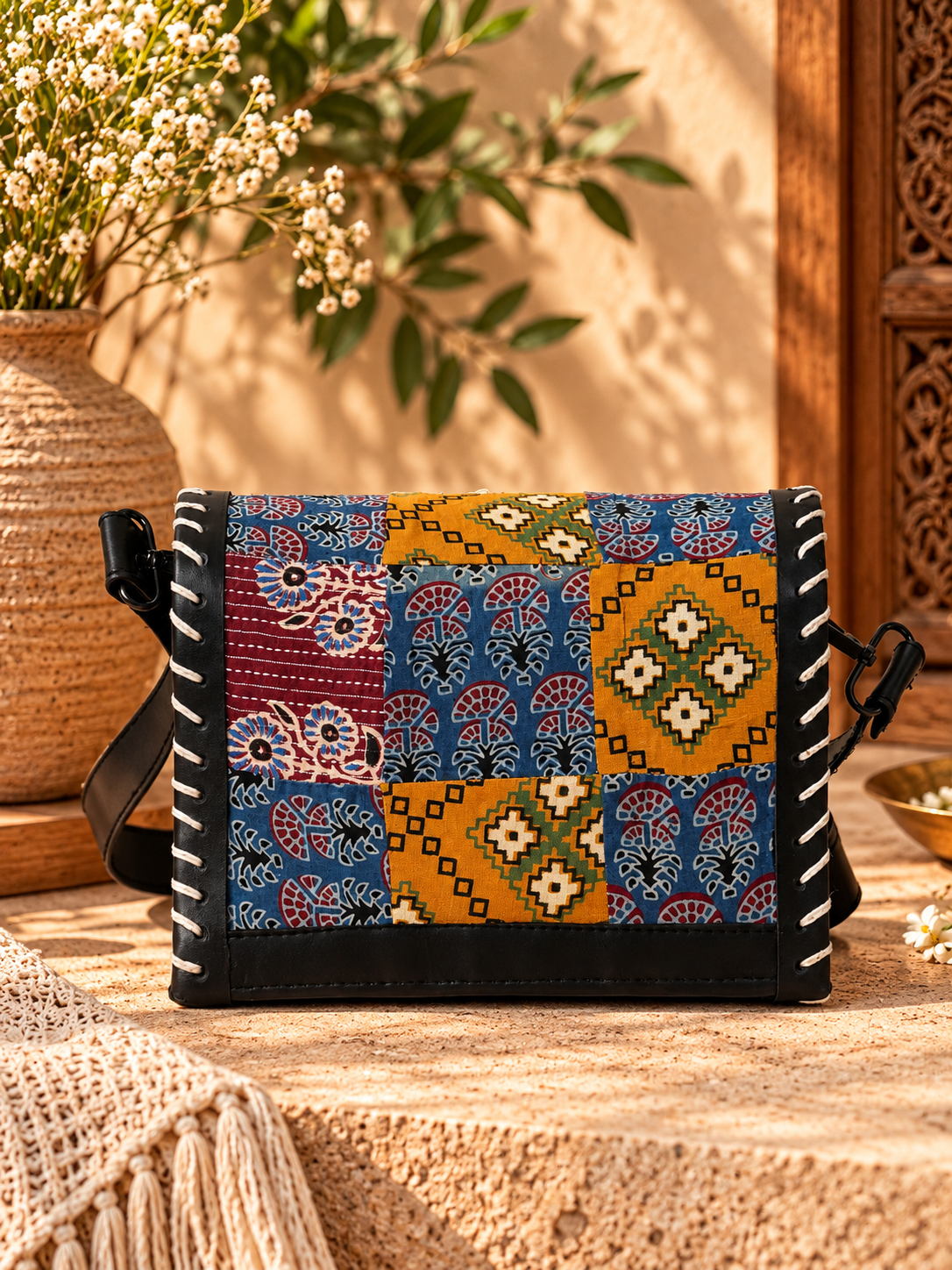 Handcrafted Banjara Patchwork Sling Bag – The Safar