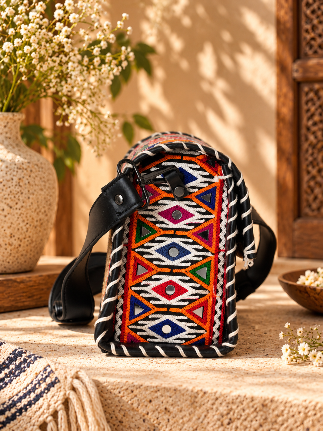 Handcrafted Banjara Patchwork Sling Bag – The Aabha