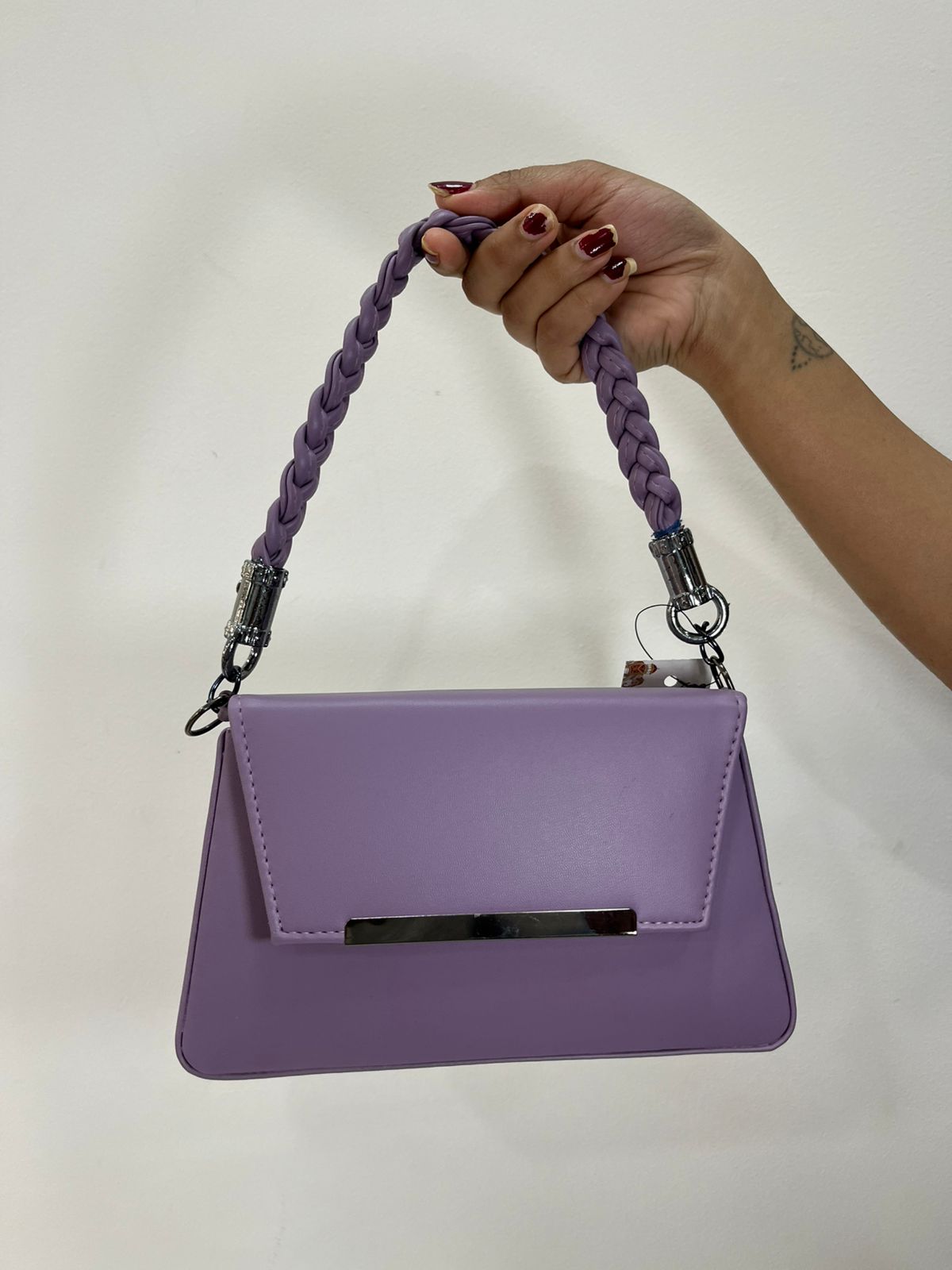 The Milan Premium Structured Handbag – Lavender Monochrome Edition
