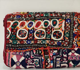 Handcrafted Kutchi Mirror Work Sling Bag with Tassels