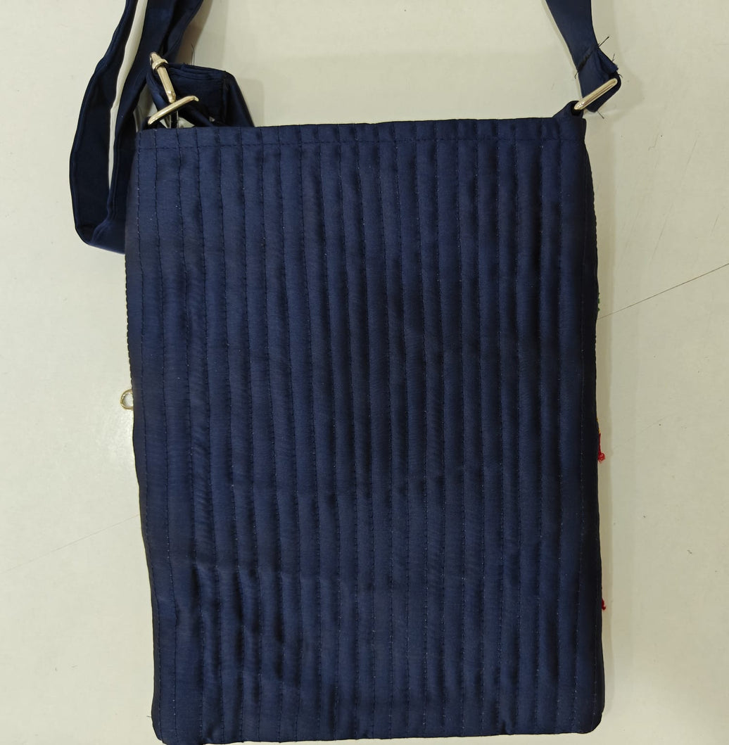 Handcrafted Kutchi Mirror Work Sling Bag – Mashru Silk