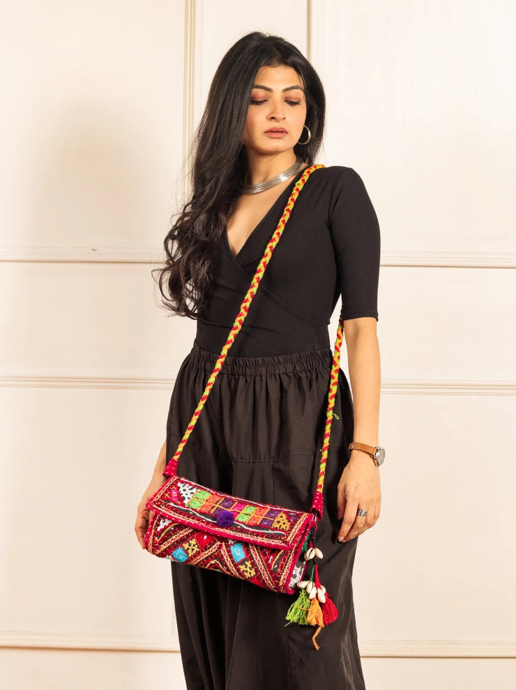 Bold & Beautiful: Handcrafted Statement Sling Bag - Heritage Haat