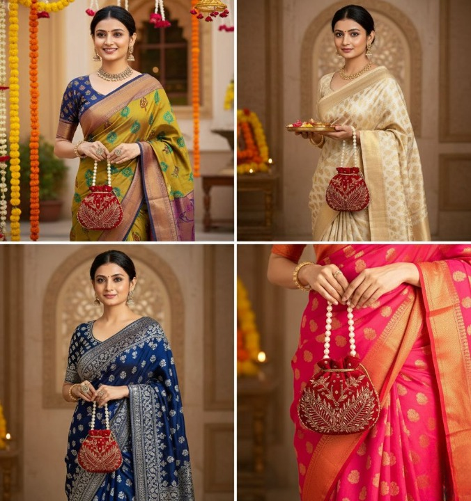 Velvet Bridal Wedding Potli