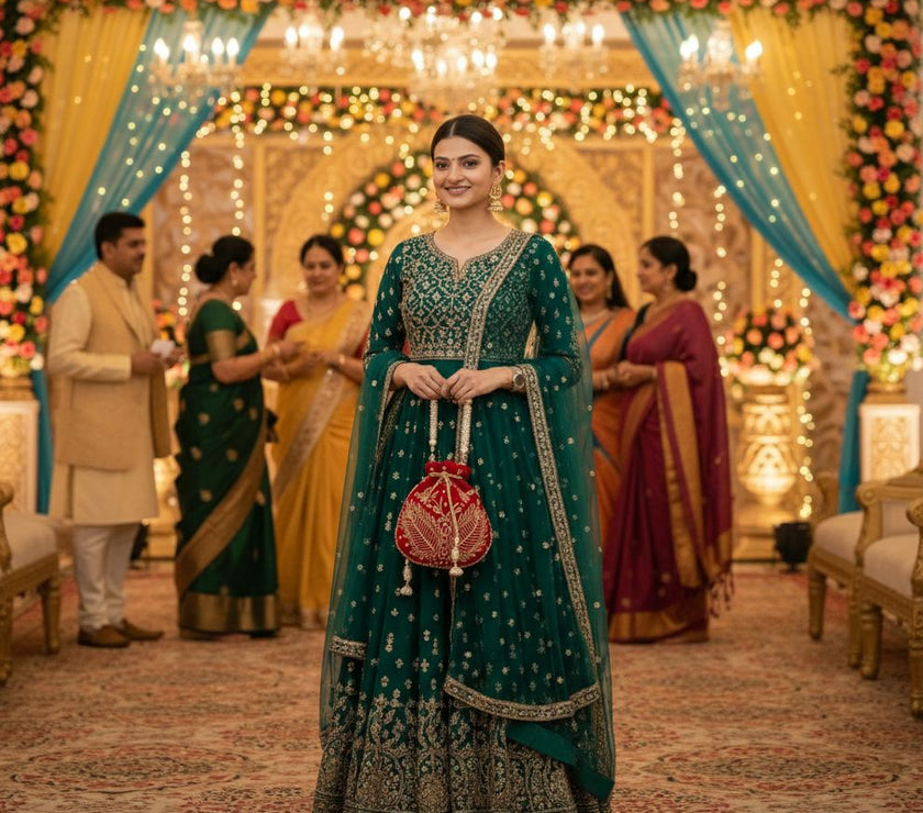 Velvet Bridal Wedding Potli