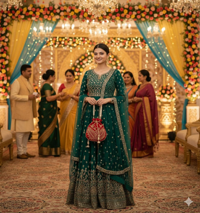 Velvet Bridal Wedding Potli