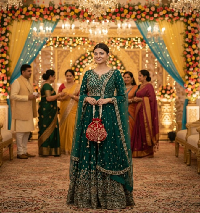 Velvet Bridal Wedding Potli