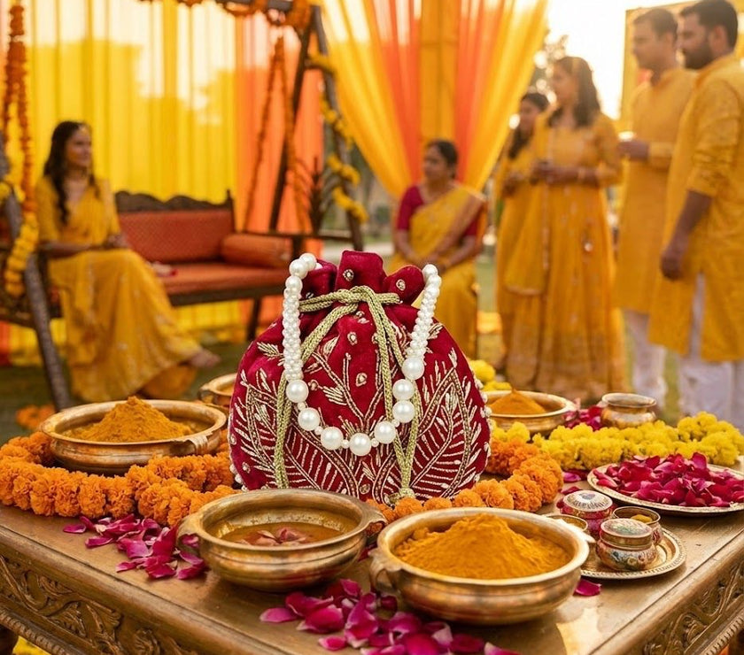 Velvet Bridal Wedding Potli