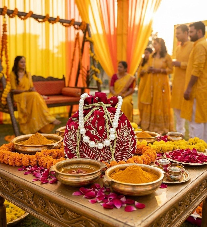 Velvet Bridal Wedding Potli