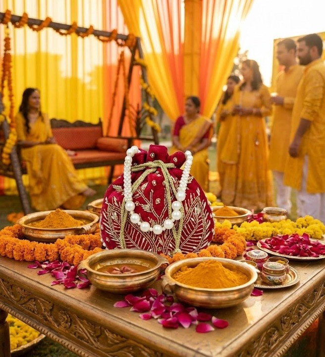 Velvet Bridal Wedding Potli