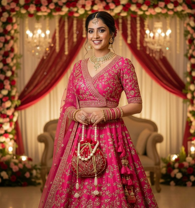 Velvet Bridal Wedding Potli