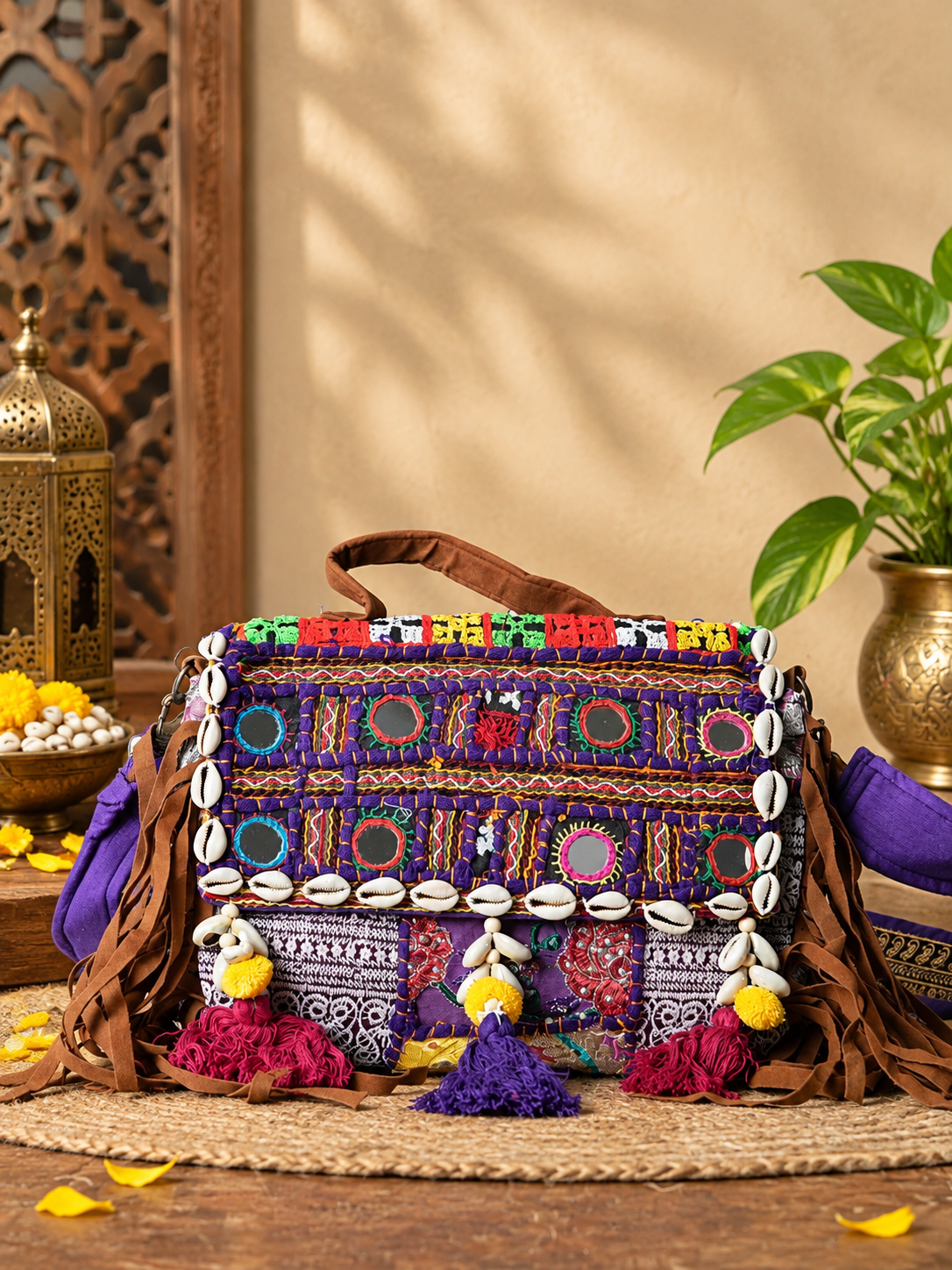 Handcrafted Vintage Kutchi Patchwork Tote Bag